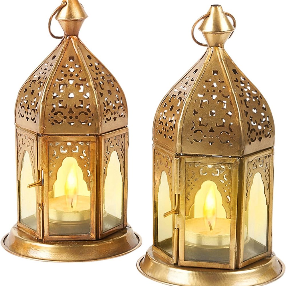 Lanterne Marocaine décorative 16cm Photophore marocain pour l’extérieur au Jardin ou l’intérieur sur la Table - Image 1 of 4
