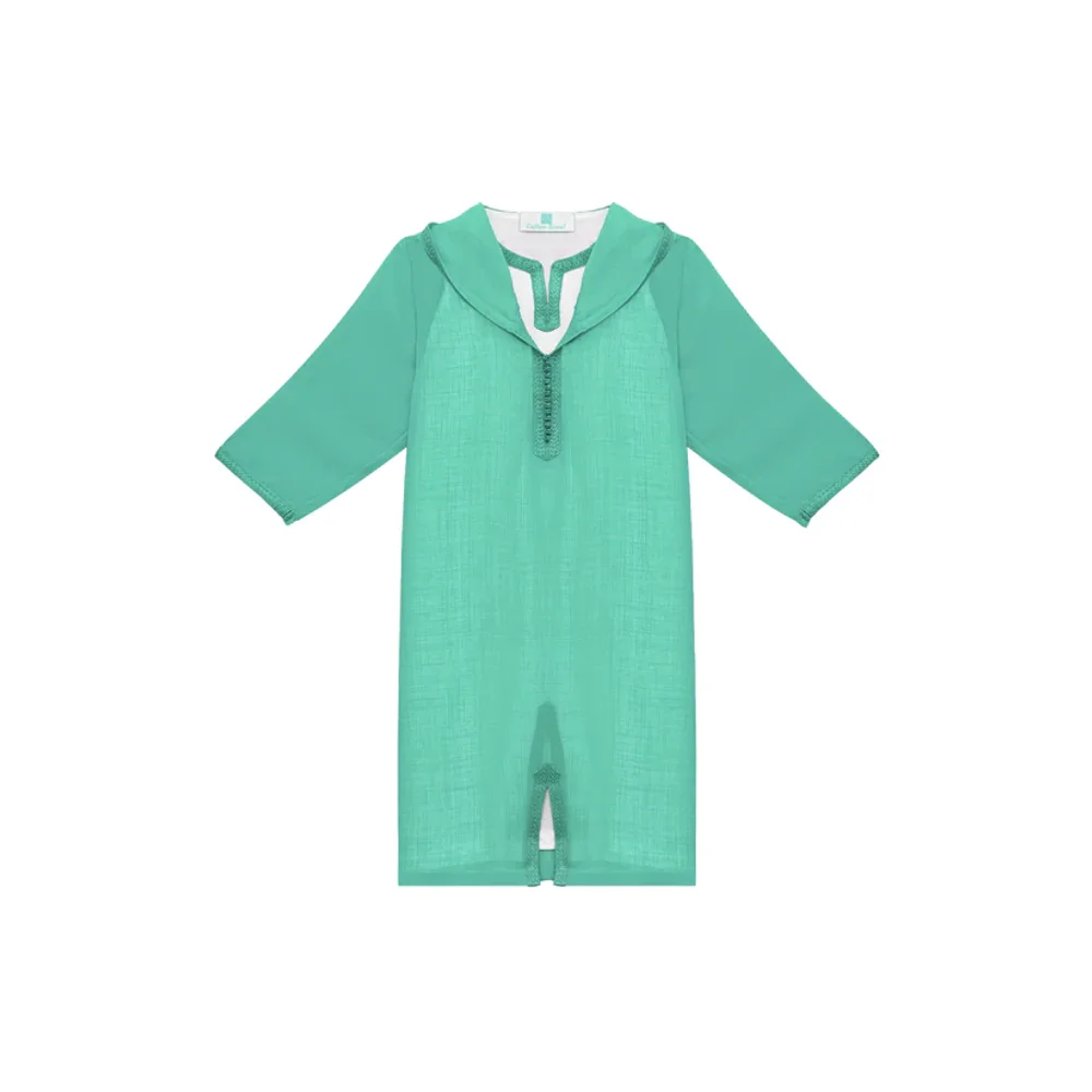 Jellaba Turquoise pour Fille - Image 1 of 4