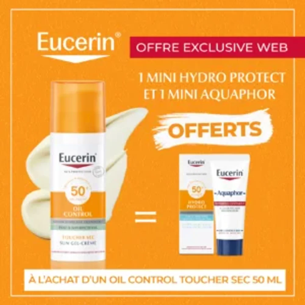 Sun Toucher Sec Gel Crème Huile Controle = Mini Aquaphor + Mini Hydro Protect Offerts - Image 1 of 3