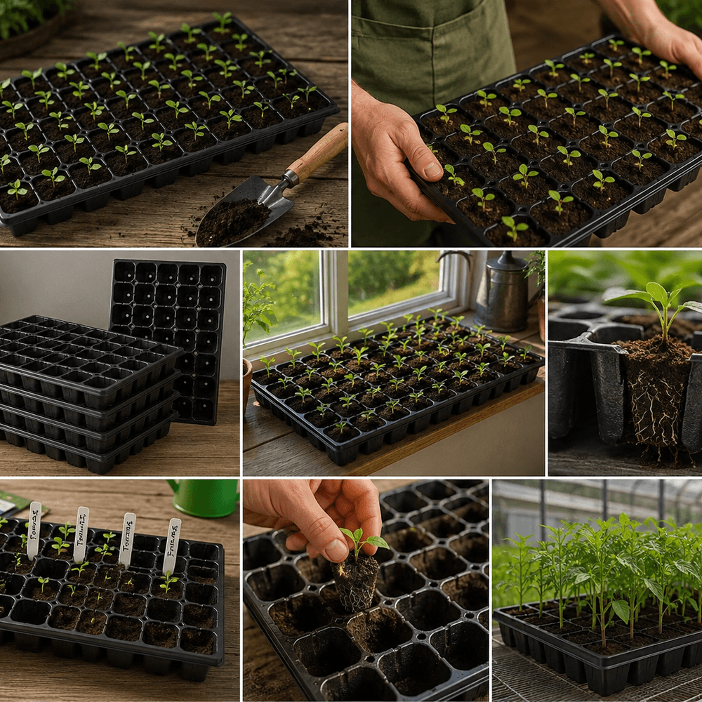 Pot Semis, Amitas 10 Pcs Plateau De Semis En Ps Pot De Plantation - Image 1 of 3