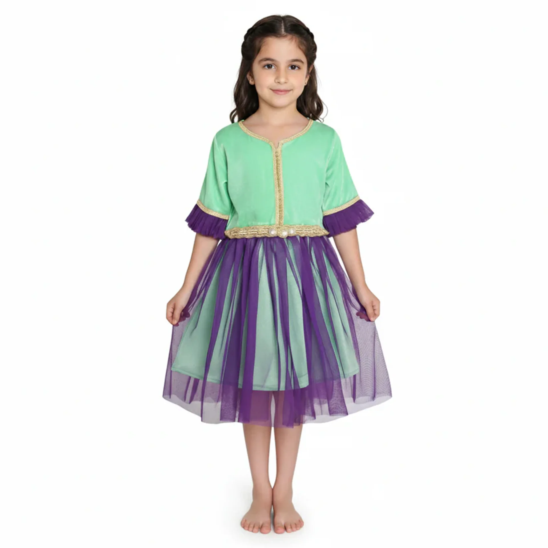 Caftan avec Demi Manches en Mlifa de Soie - Image 1 of 3