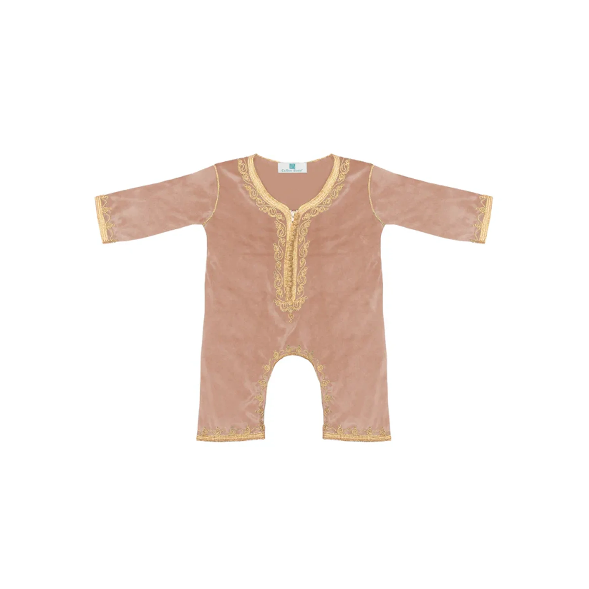 Grenouillère pour bébé avec selham - crème royal - Image 1 of 4