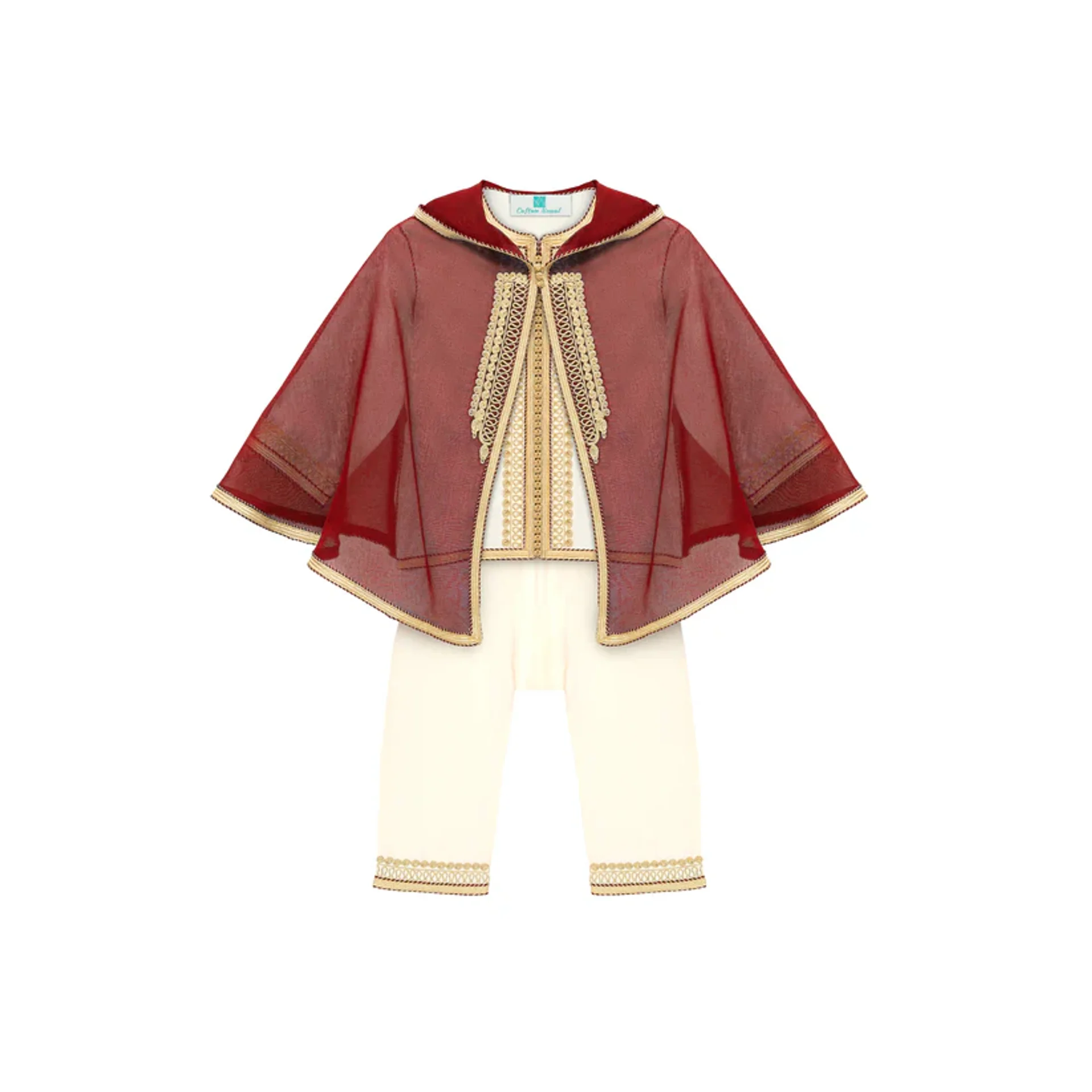 Jabador - beige pour enfant avec selham bordeaux - Image 1 of 4