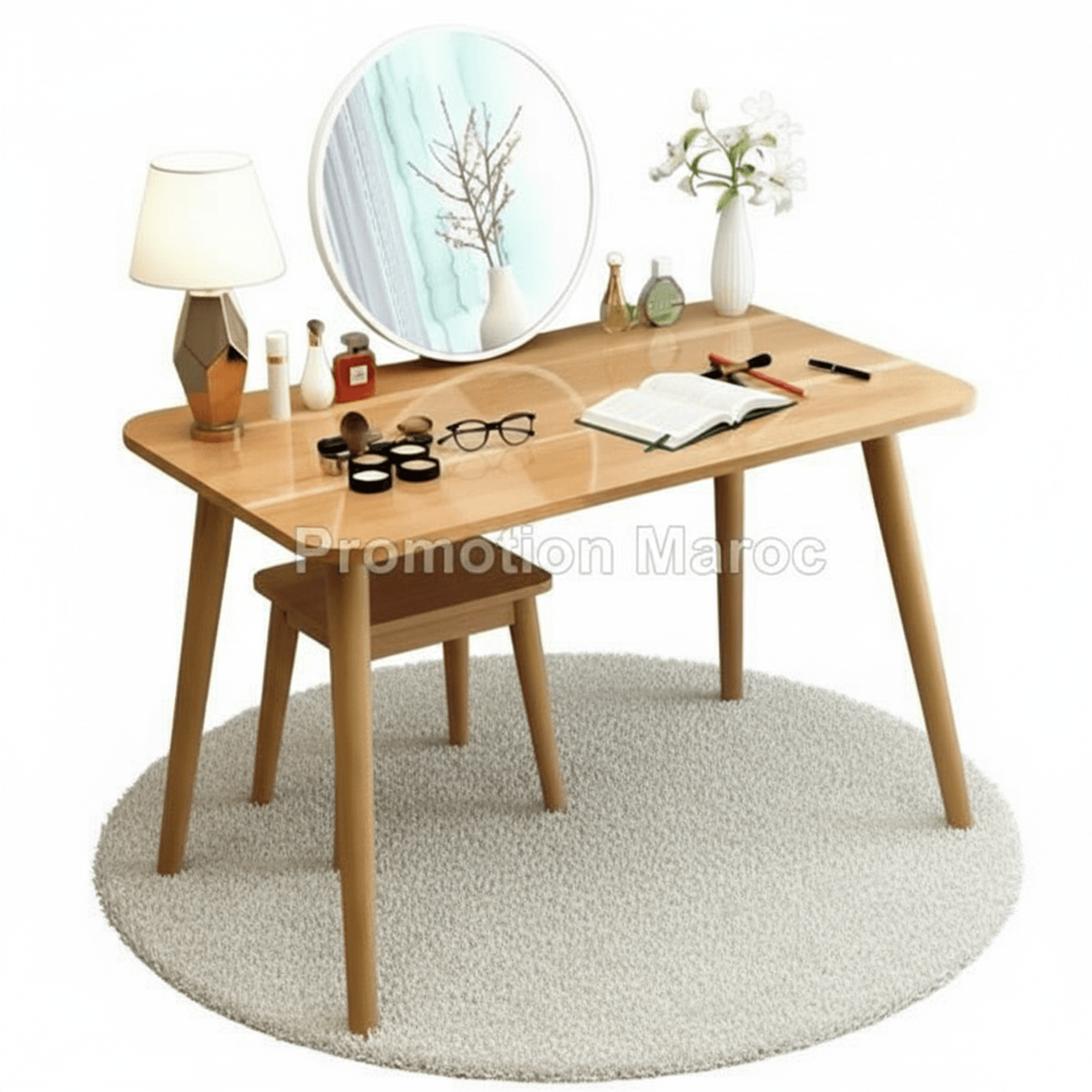 Coiffeuse - Table Maquillage Moderne Rangement - 90 / 40 CM - Image 1 of 3