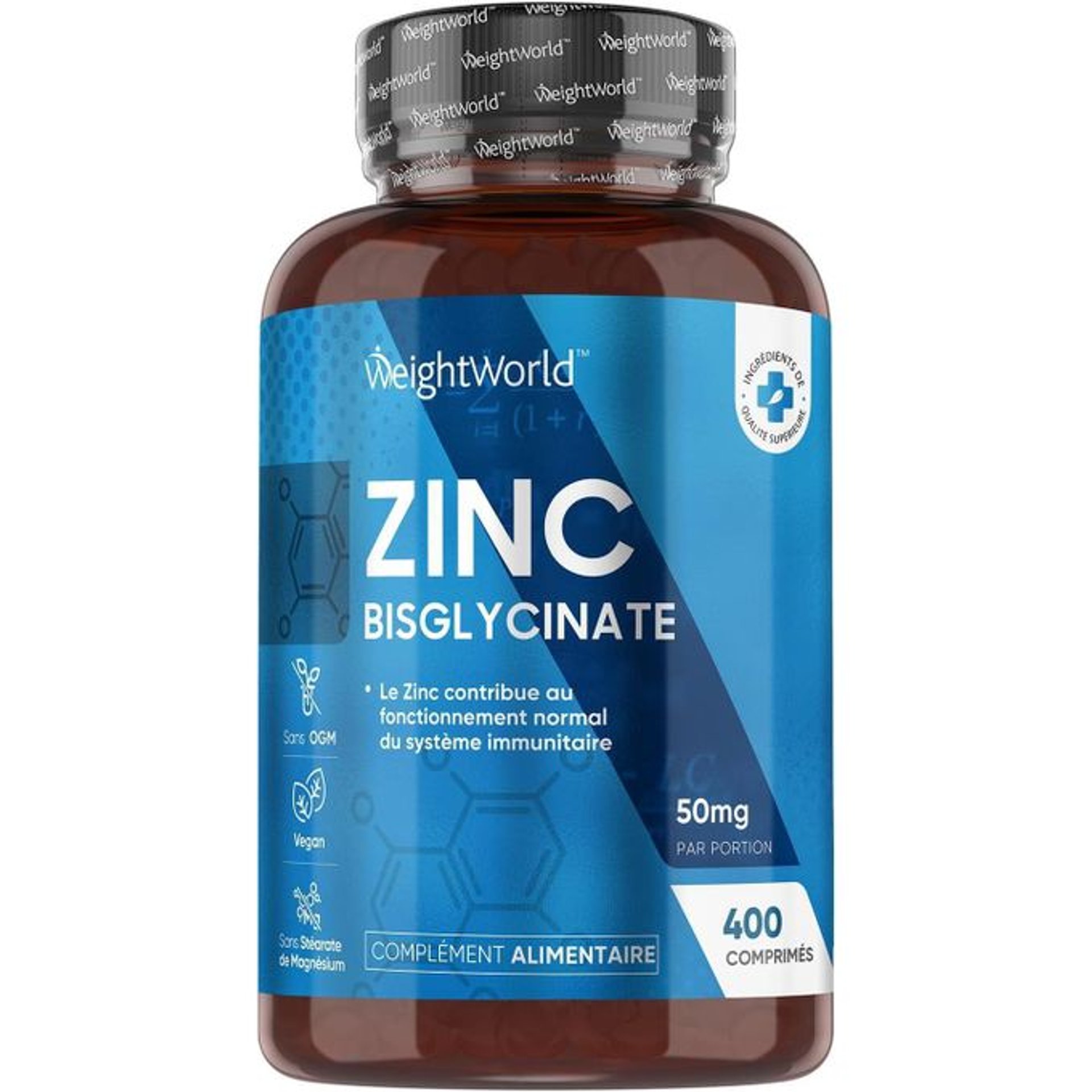 Zinc Bisglycinate 50 Mg La Peau, Les Cheveux, Les Ongles Et Les Os - Image 1 of 5