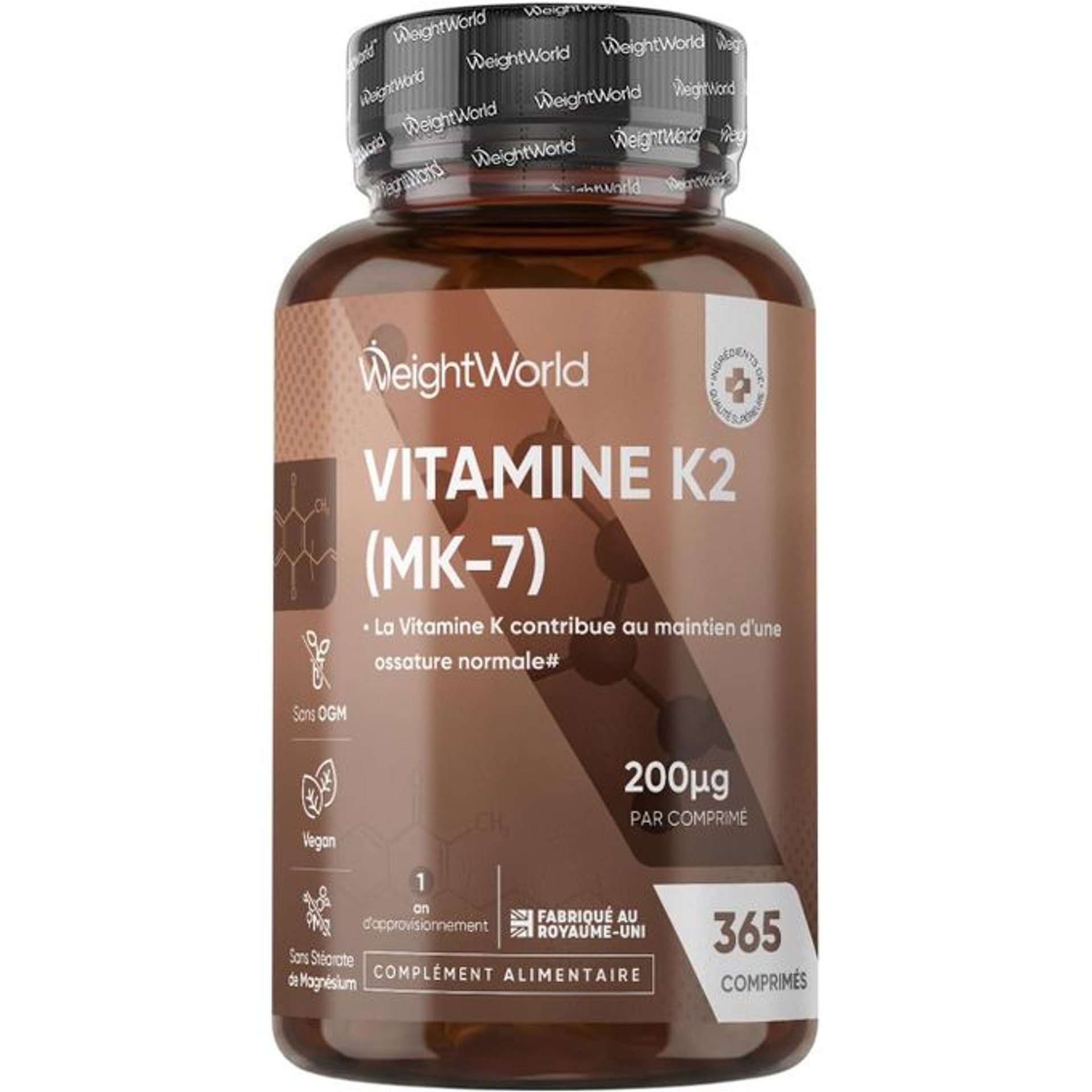 Vitamine K2 Mk-7 200 Μg 365 Comprimés - Image 1 of 6