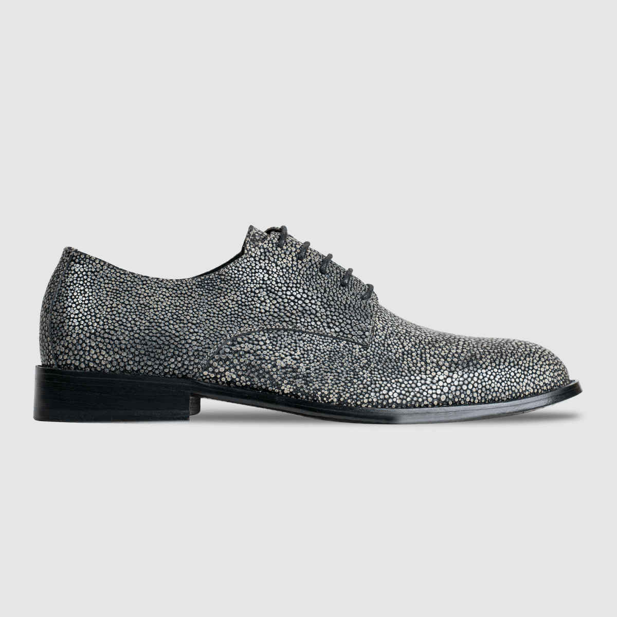 Miler: Derby - Cuir gris métallique - Image 1 of 4