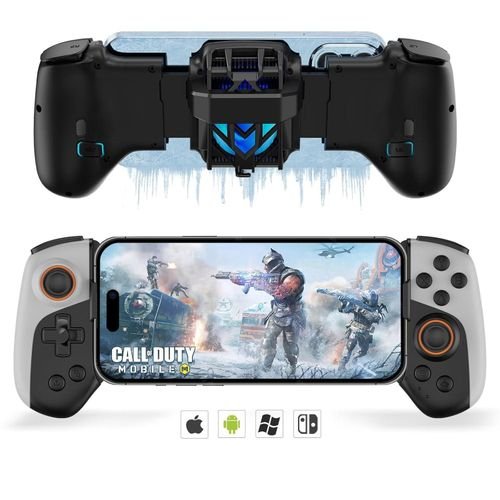 Manette de jeu télescopique 2 en 1, contrôleur de jeu mobile sans fil, manette de refroidissement pour touristes - Image 1 of 4