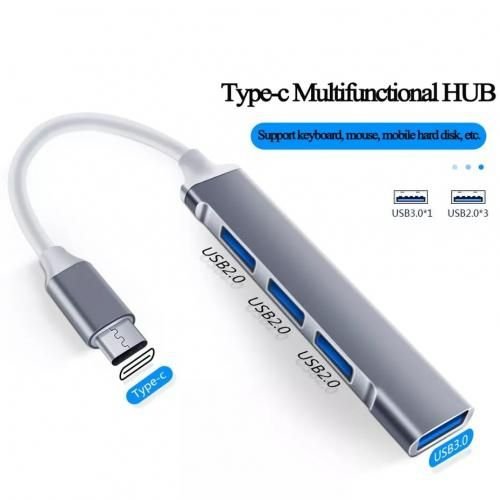 Adaptateur multi-répartiteur USB C, HUB 3.0, Type C 3.1, 4 ports - Image 1 of 4