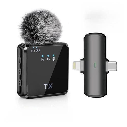 Microphone sans fil Lavalier 2 en 1 Lightning iPhone et Type-c - Image 1 of 2