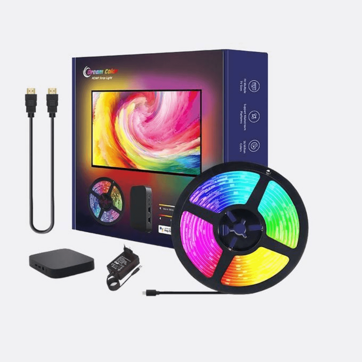 LED SMART TV HDMI 2.0 KIT 18W 12V 3.8m -WIFI+BLE L écran 55-65 pouces - Image 1 of 4
