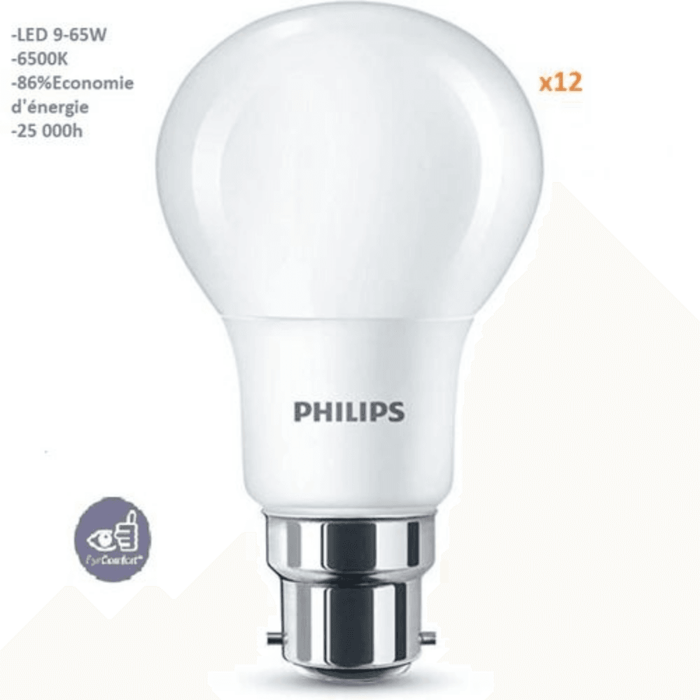 PACK 12 AMPOULESESS LEDBULB 9W B22 6500K 230V 1PF/12 MA - Image 1 of 1