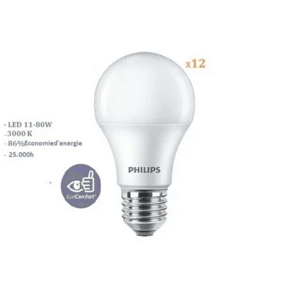 PACK 12 AMPOULES ESS LED BULB 11W E27 3000K 230V 1PF/12 MA - Image 1 of 1