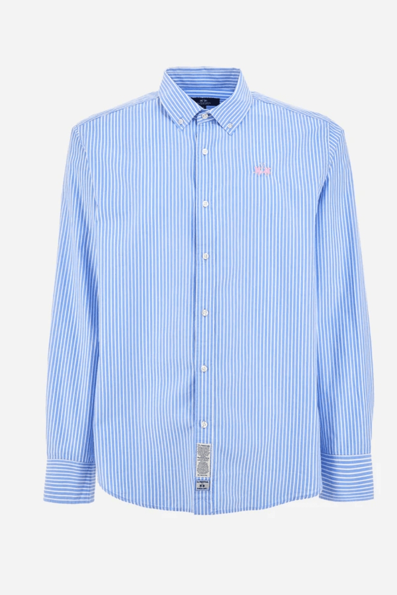 REGULAR FIT STRIPED SHIRT in COTTON - RODOLFO - Image 1 of 3