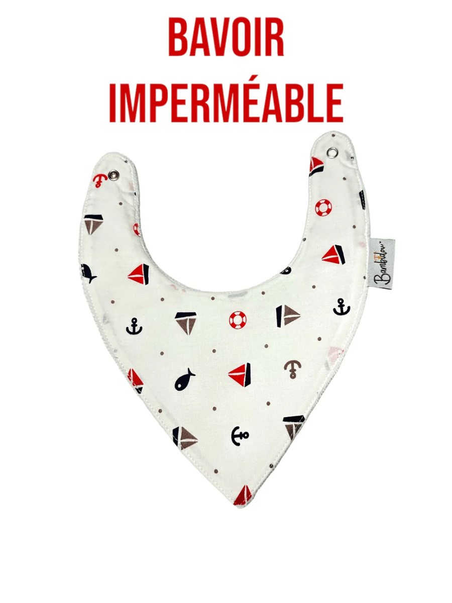 Bavoir Bandana Imperméable Petits Bateaux - Image 1 of 2