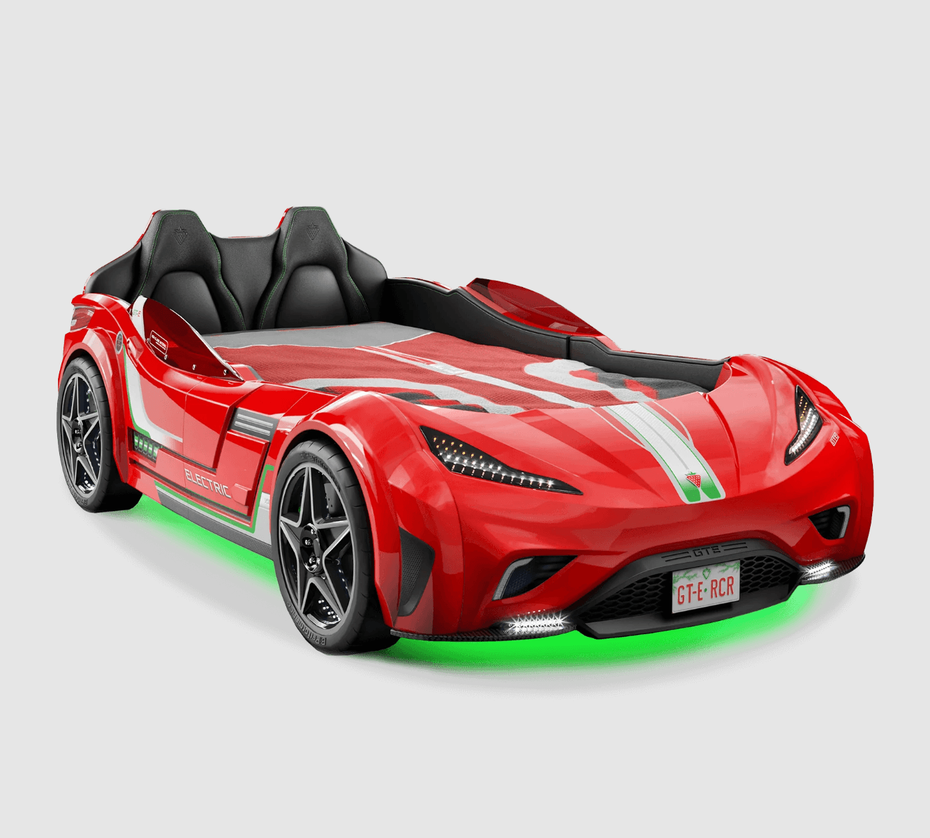 Lit Voiture Gte Rouge (100x190 cm) - Image 1 of 1
