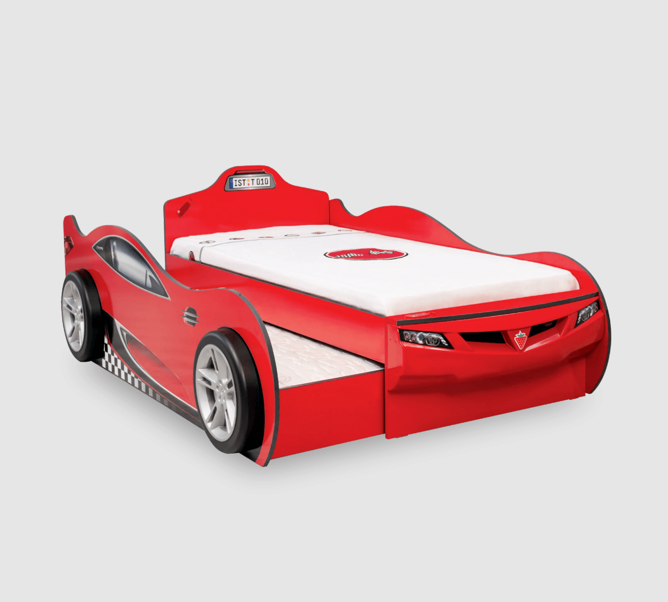 Lit Voiture Friend Rouge (90x190 cm) - (90x180 cm) - Image 1 of 1