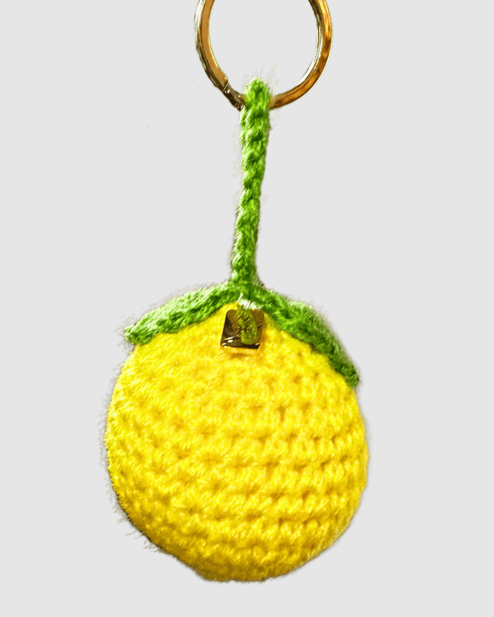 Porte-clés Citron en crochet – Bag Charm hand made in Marrakesh - Image 1 of 3