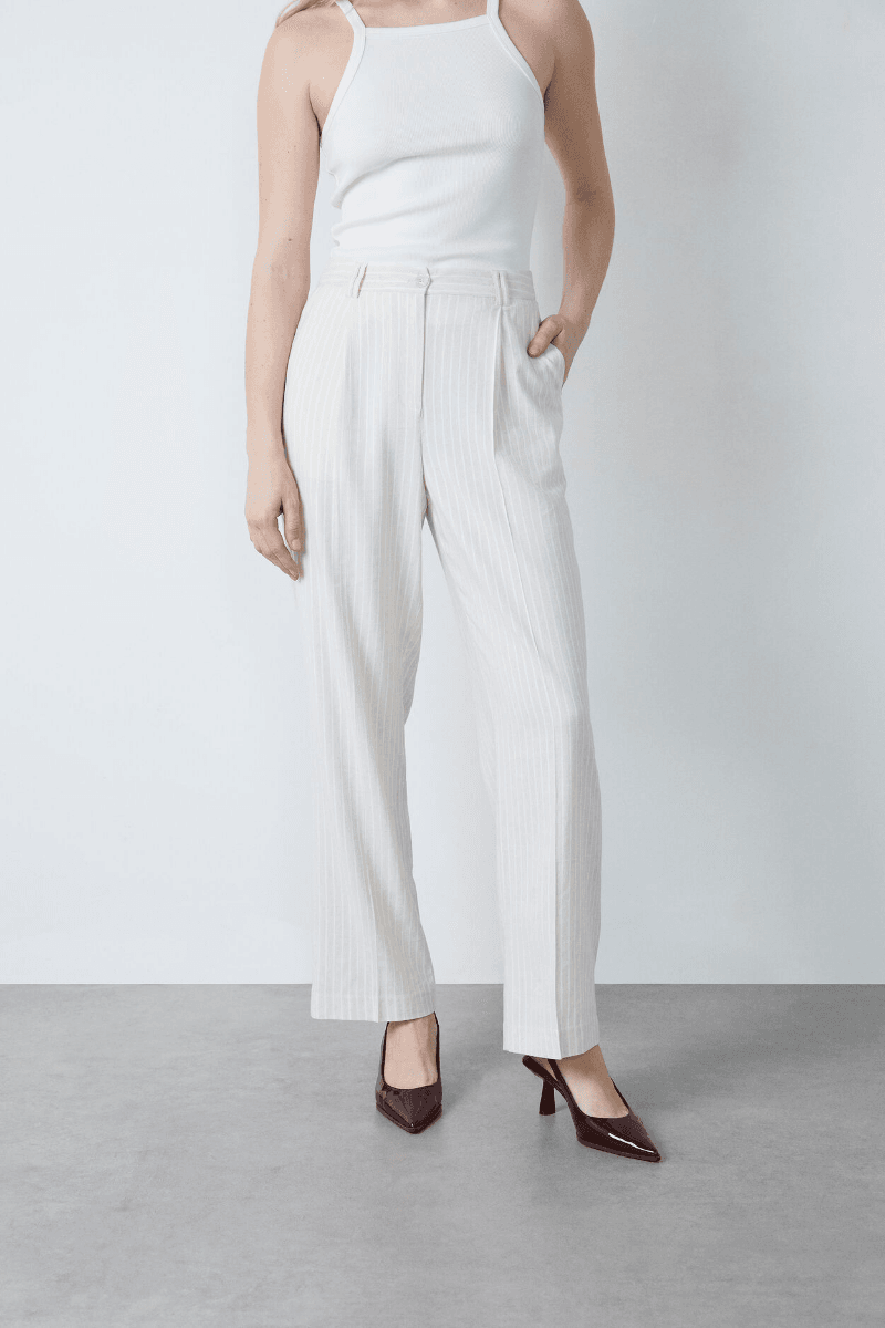 Pantalon Large Rayé - Image 1 of 4