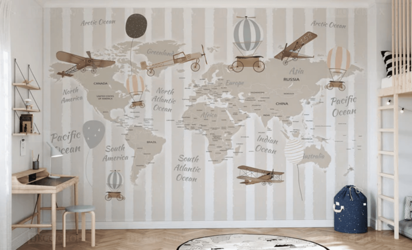 Papier peint maps enfant - Image 1 of 2