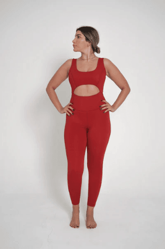 Jump Suit - Cut Out- Red Cherry - Image 1 of 3