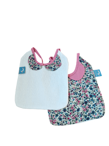 Pack 2 Bavoirs avec col claudine Liberty - Image 1 of 1