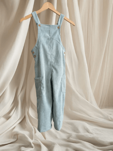 Salopette en velours pour enfant -Bleu ciel - Image 1 of 1
