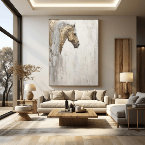Tableau Golden Horse - Image 1 of 2