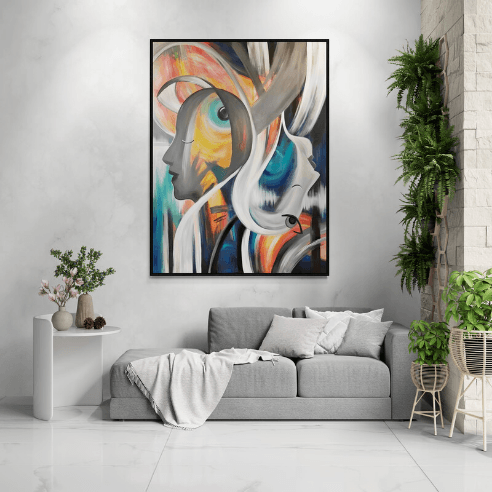 Tableau Abstraite Figurative - Image 1 of 2