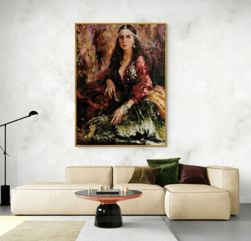 Tableau Beautiful Face Woman - Image 1 of 2