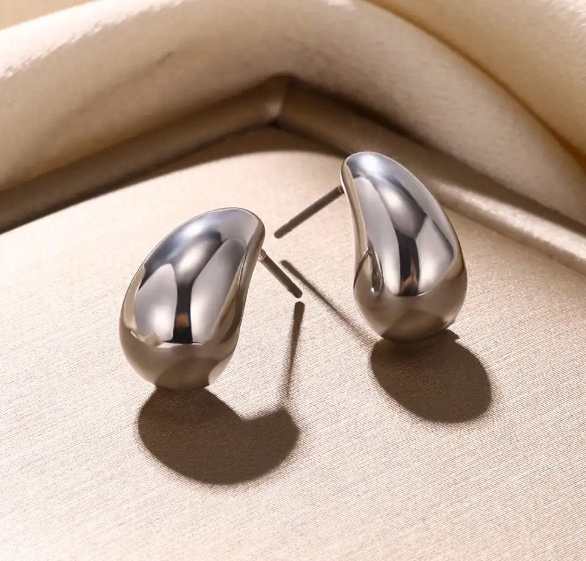 Boucles Mini Drop Argentés - Image 1 of 1