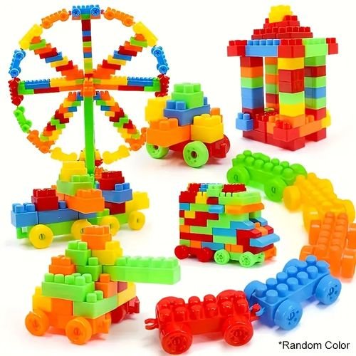 Blocs de Construction Enfants – 100 Pièces Diy Colorées – Jouet Éducatif et Créatif Fille & Garçon – Idée Cadeau Originale - Image 1 of 4