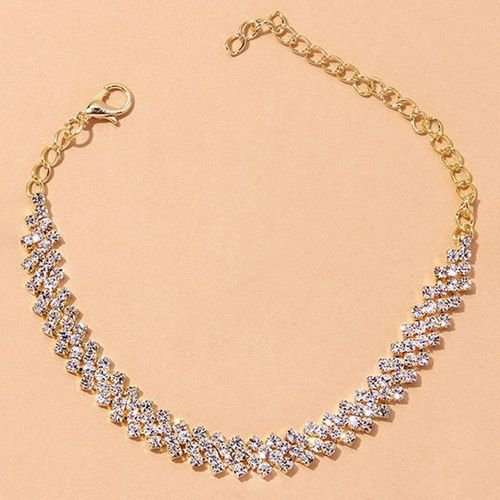 Bracelet de cheville en zircone cubique - Image 1 of 3