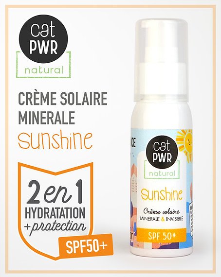 Sunshine Crème / Ecran Solaire Naturel Minéral & Invisible SPF50+ - Image 1 of 3