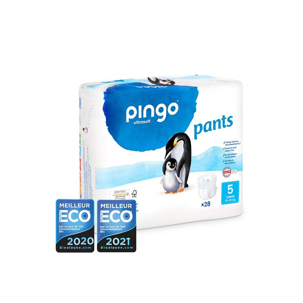 حفاضات Pingo للتدريب، الحجم جونيور 5 (15-25 كجم)، عبوة تحتوي على 28 حفاضة. - Image 1 of 1
