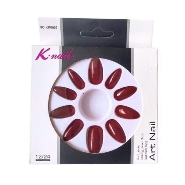 Boîte de 12 Faux Ongles Bordeaux A-13 - Image 1 of 1