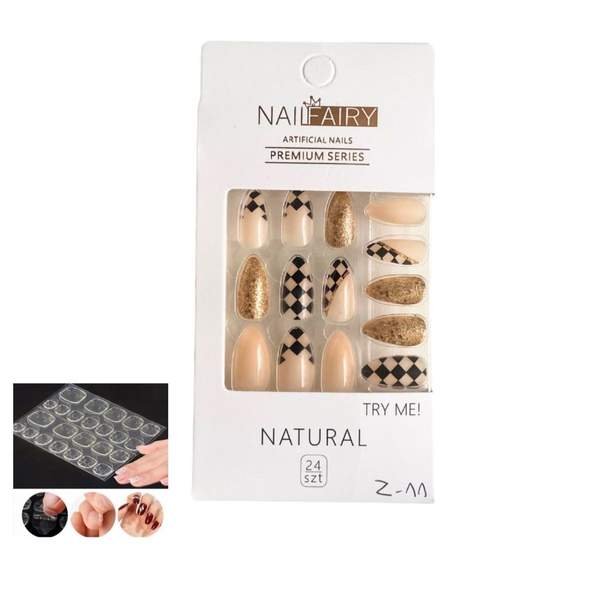 24 Pièces Faux Ongles + Ruban Adhésif Double Face Z-11 - Image 1 of 1
