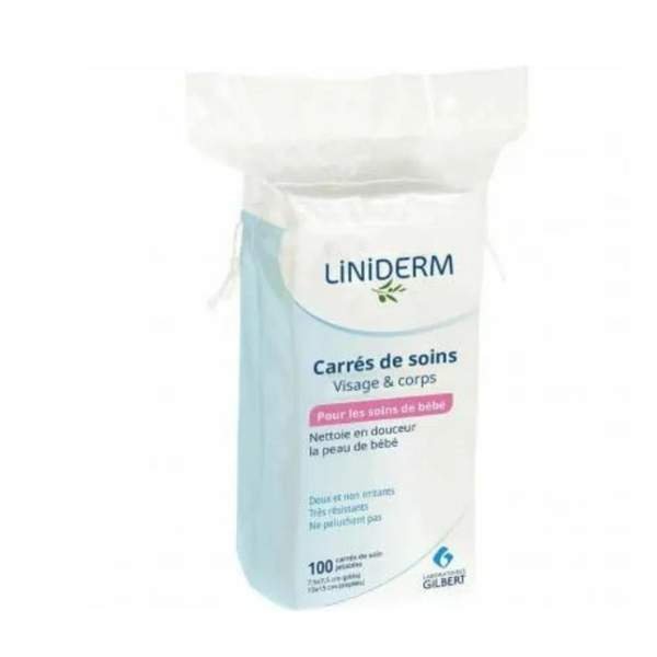 Liniderm 100 Carrés de Soin Visage et Corps pour les Soins de Bébé - Image 1 of 1