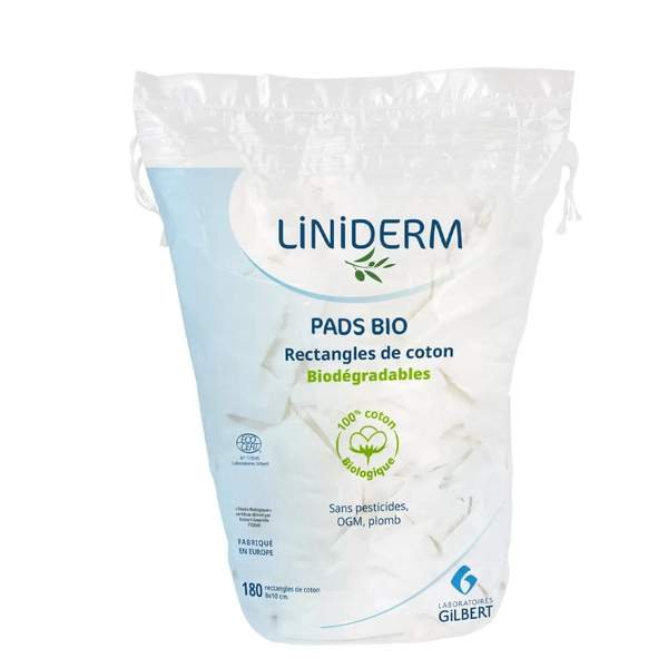 Pads Bio Liniderm 180 Coton Rectangulaire Biodégradable - Image 1 of 1