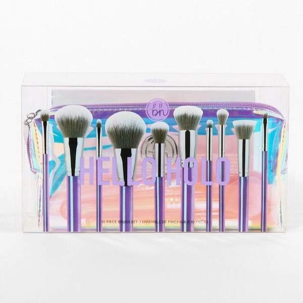 Pack 10 Pinceaux Maquillages Pochette en Plastique Hello Holo - Image 1 of 1