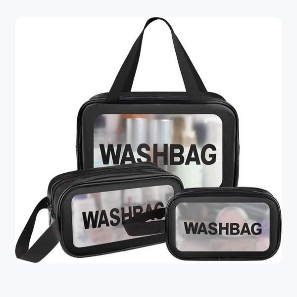 3 Trousse de Toilette de Voyage Portable Noir Washbag - Image 1 of 1