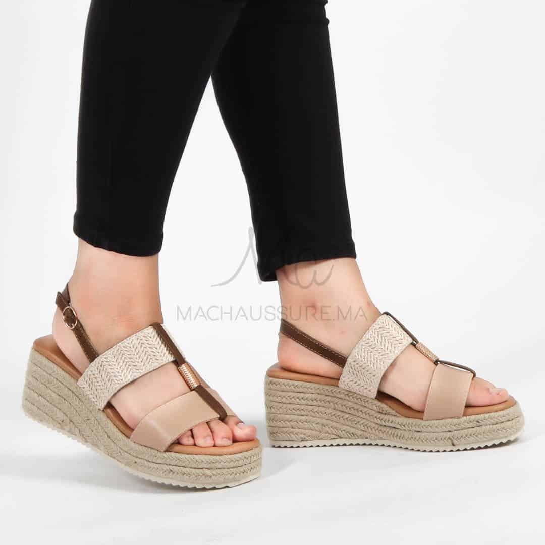 Winkle – Sandales Compensées En Beige - Image 1 of 4