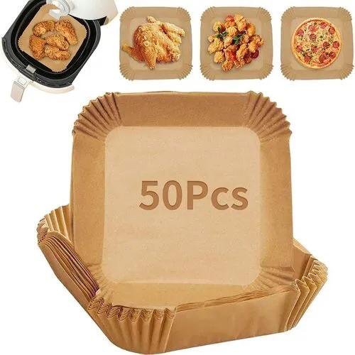 Set 50 Pièces Papier Cuisson Pour Air Fryer Prédécoupé - Image 1 of 2