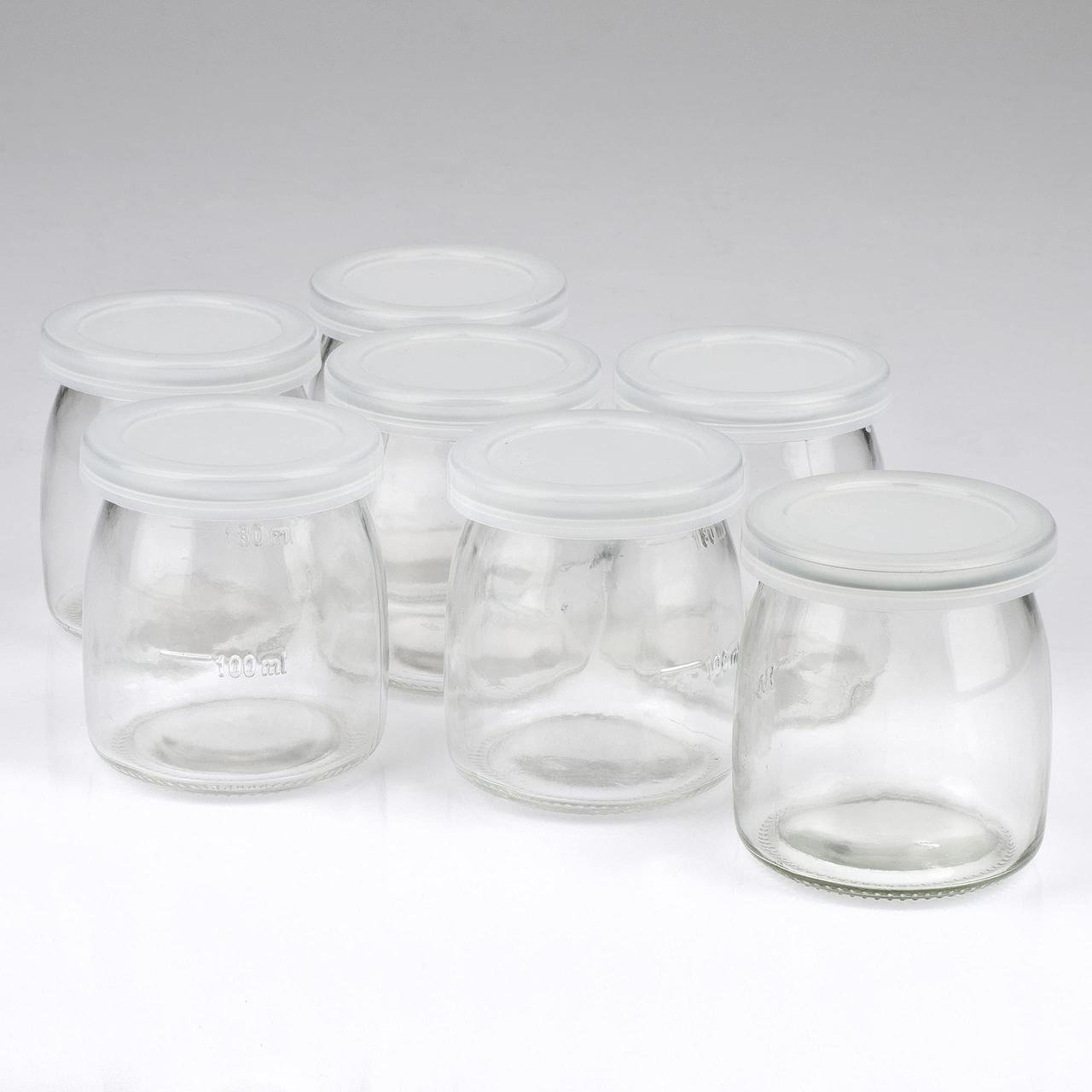 Set 6 pièces pot yaourt 212 ML Transparent - Image 1 of 1
