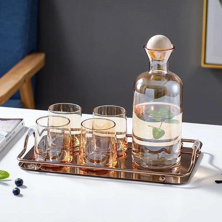 Ensemble de 7 pièces- Carafe et 6 verres - Image 1 of 3