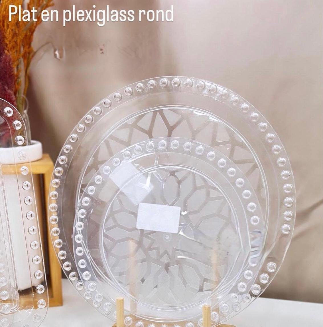 Set de 2 Plats en Plexiglas Ronds - Image 1 of 1