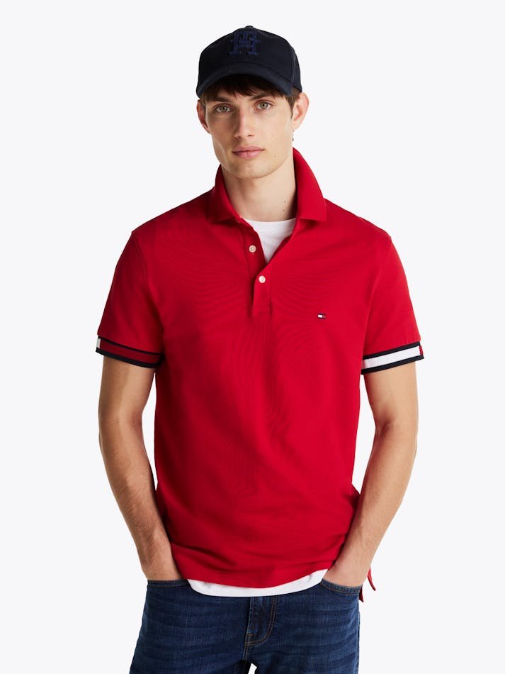 Flag Cuff Slim Polo - Image 1 of 4
