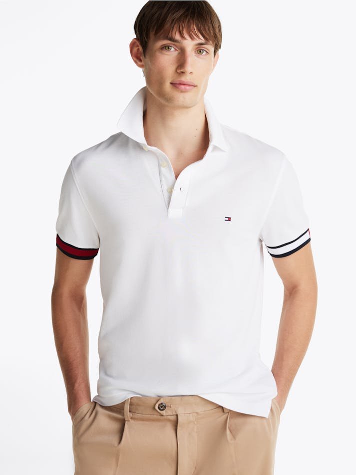 Flag Cuff Slim Polo - Image 1 of 4