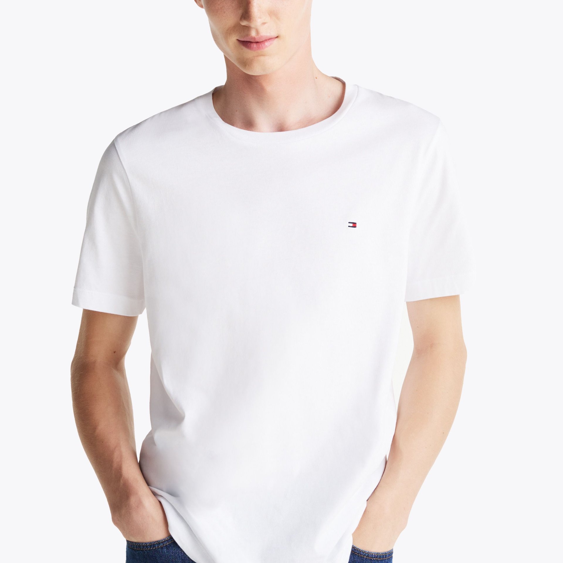 Flag Embroidery Crew Neck T-shirt - Image 1 of 4
