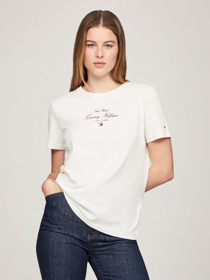 Regular Script Crew Neck T-shirt - Image 1 of 4